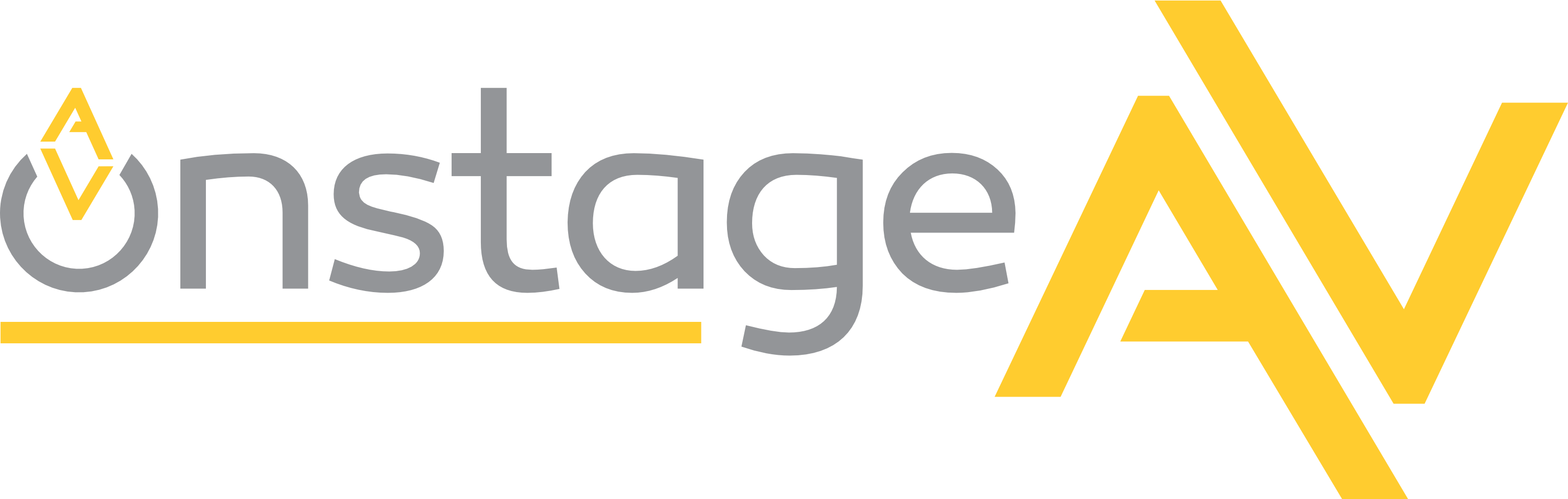 the logo for the company OnstageAV