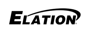 the brand logo for elation