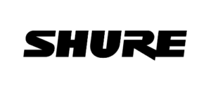 the brand logo for shure